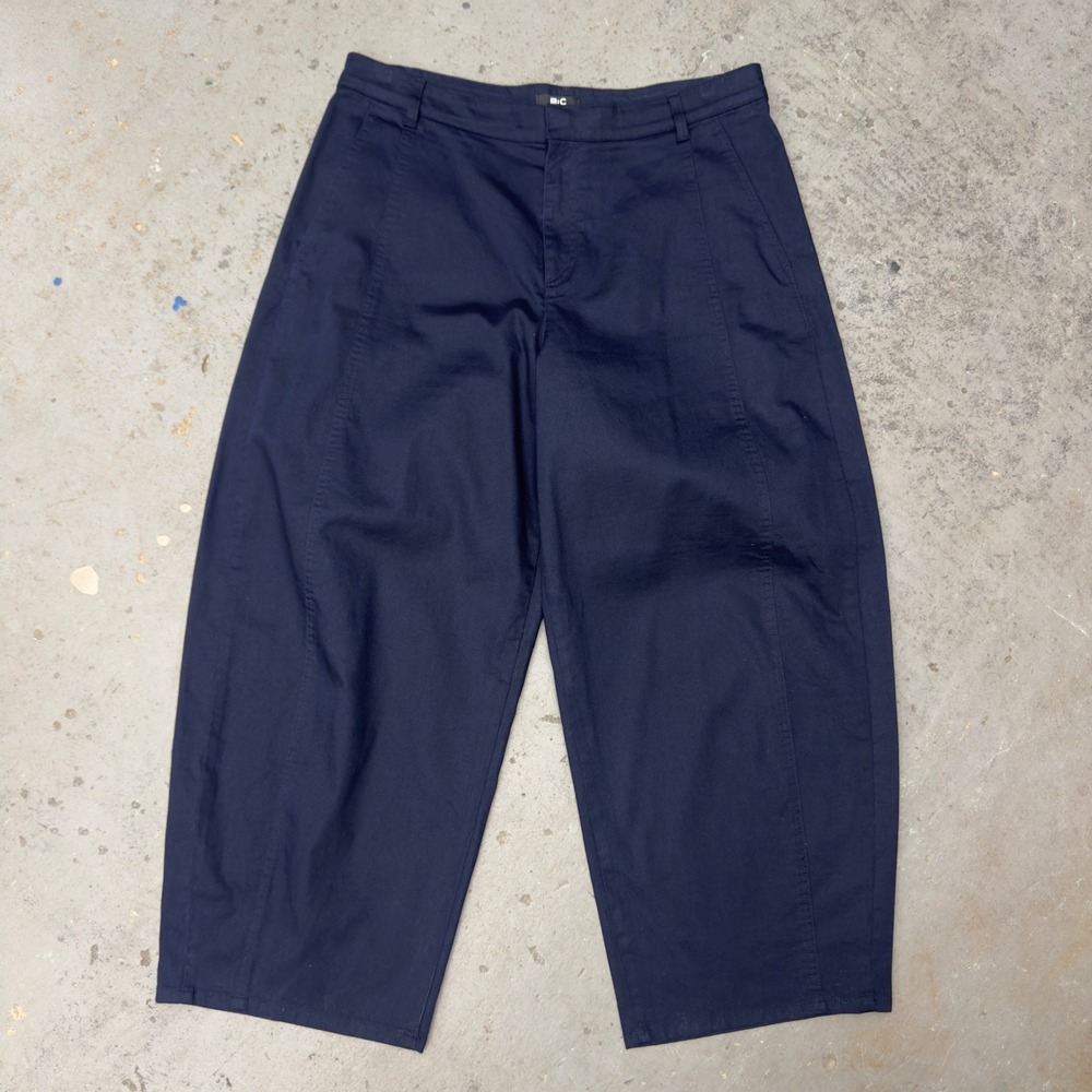 UNIQLO : C Cotton Curve Ankle Pants Barrell Leg Navy Blue XL